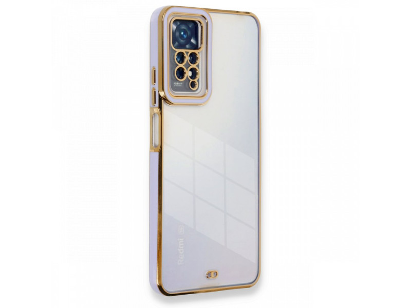 Newface Xiaomi Redmi Note 11 Pro Kılıf Liva Lens Silikon - Lila