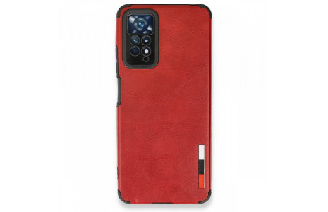 Newface Xiaomi Redmi Note 11 Pro Kılıf Loop Deri Silikon - Kırmızı