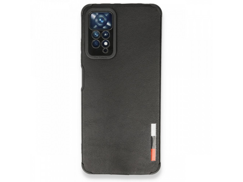 Newface Xiaomi Redmi Note 11 Pro Kılıf Loop Deri Silikon - Siyah