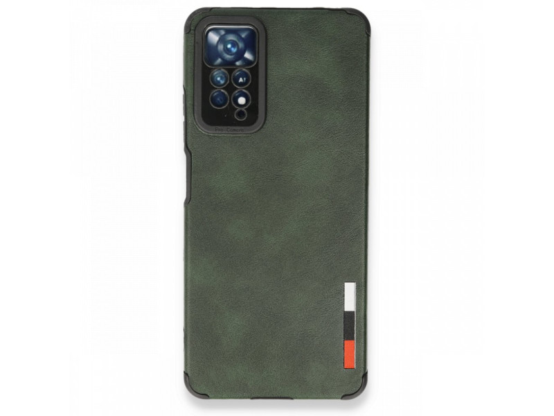 Newface Xiaomi Redmi Note 11 Pro Kılıf Loop Deri Silikon - Yeşil