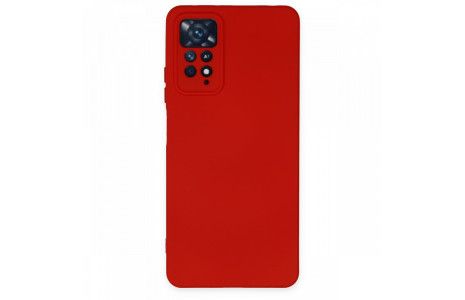 Newface Xiaomi Redmi Note 11 Pro Kılıf Nano içi Kadife Silikon - Kırmızı