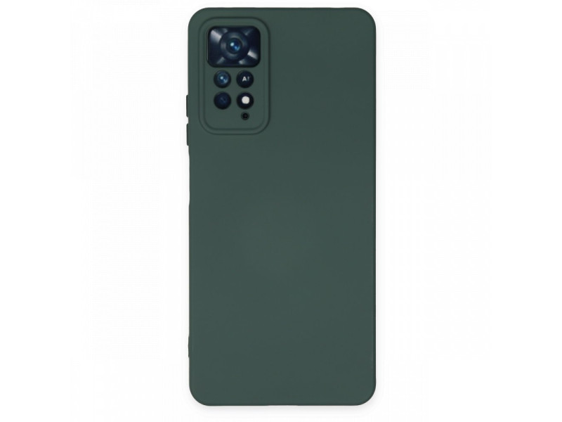 Newface Xiaomi Redmi Note 11 Pro Kılıf Nano içi Kadife Silikon - Koyu Yeşil