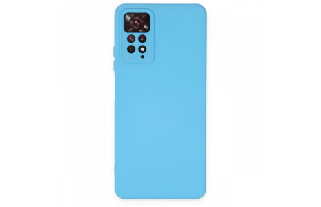 Newface Xiaomi Redmi Note 11 Pro Kılıf Nano içi Kadife Silikon - Mavi