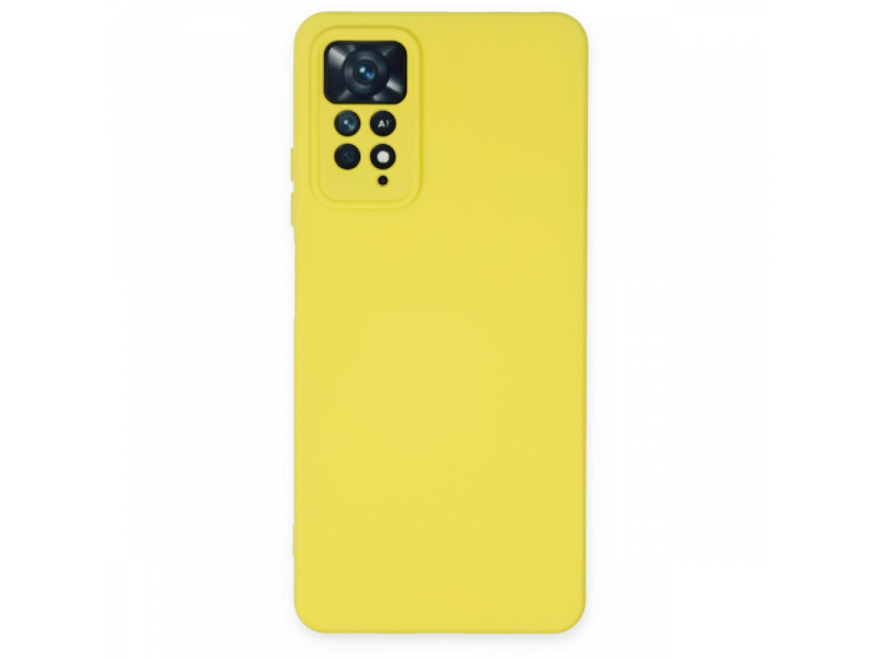 Newface Xiaomi Redmi Note 11 Pro Kılıf Nano içi Kadife Silikon - Sarı