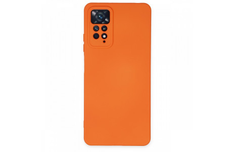 Newface Xiaomi Redmi Note 11 Pro Kılıf Nano içi Kadife Silikon - Turuncu