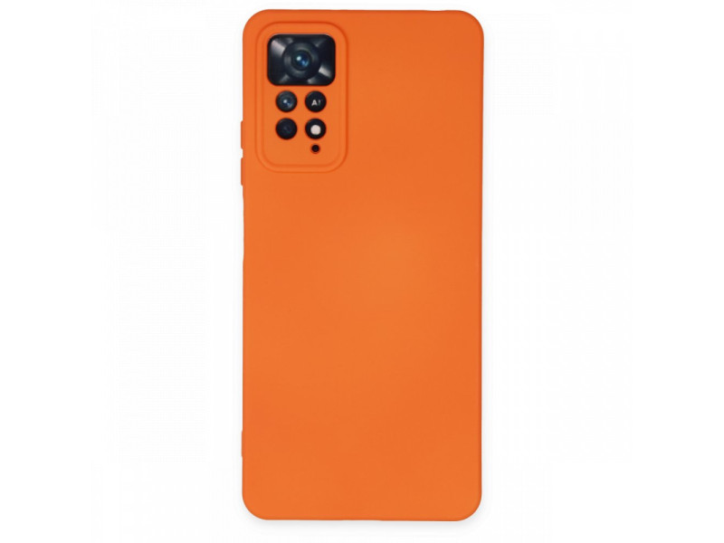 Newface Xiaomi Redmi Note 11 Pro Kılıf Nano içi Kadife Silikon - Turuncu