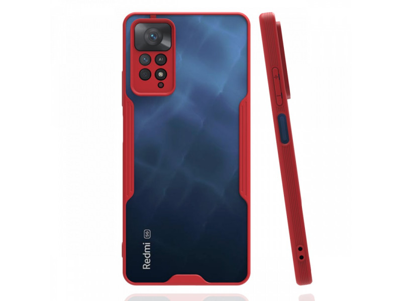 Newface Xiaomi Redmi Note 11 Pro Kılıf Platin Silikon - Kırmızı