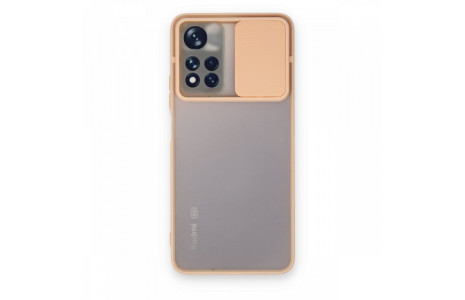 Newface Xiaomi Redmi Note 11 Pro Plus 5G Kılıf Palm Buzlu Kamera Sürgülü Silikon - Pembe