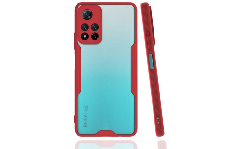 Newface Xiaomi Redmi Note 11 Pro Plus 5G Kılıf Platin Silikon - Kırmızı