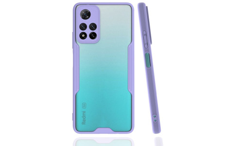 Newface Xiaomi Redmi Note 11 Pro Plus 5G Kılıf Platin Silikon - Lila