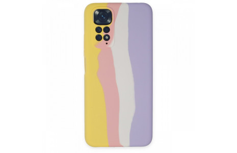Newface Xiaomi Redmi Note 11S Kılıf Ebruli Lansman Silikon - Sarı-Mavi