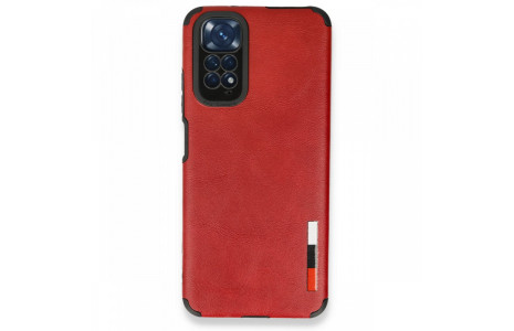 Newface Xiaomi Redmi Note 11S Kılıf Loop Deri Silikon - Kırmızı