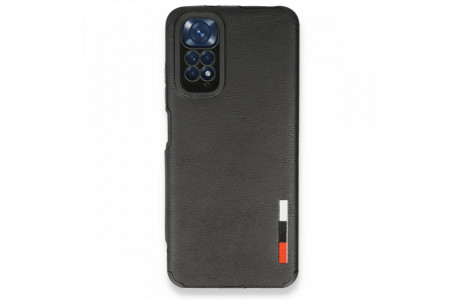 Newface Xiaomi Redmi Note 11S Kılıf Loop Deri Silikon - Siyah