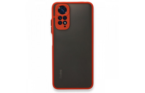 Newface Xiaomi Redmi Note 11S Kılıf Montreal Silikon Kapak - Kırmızı