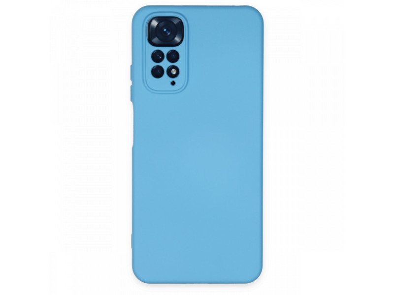 Newface Xiaomi Redmi Note 11S Kılıf Nano içi Kadife Silikon - Mavi