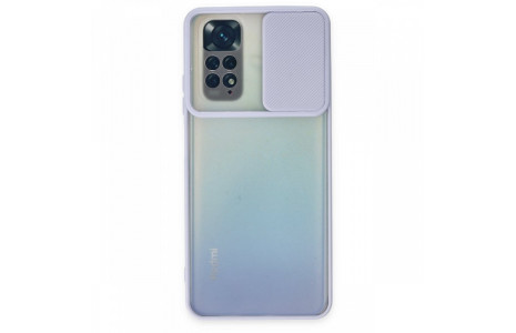 Newface Xiaomi Redmi Note 11S Kılıf Palm Buzlu Kamera Sürgülü Silikon - Lila