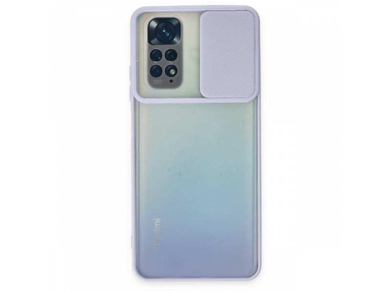 Newface Xiaomi Redmi Note 11S Kılıf Palm Buzlu Kamera Sürgülü Silikon - Lila
