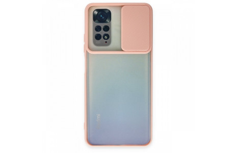 Newface Xiaomi Redmi Note 11S Kılıf Palm Buzlu Kamera Sürgülü Silikon - Pembe