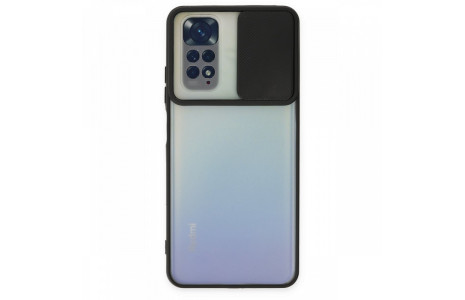 Newface Xiaomi Redmi Note 11S Kılıf Palm Buzlu Kamera Sürgülü Silikon - Siyah