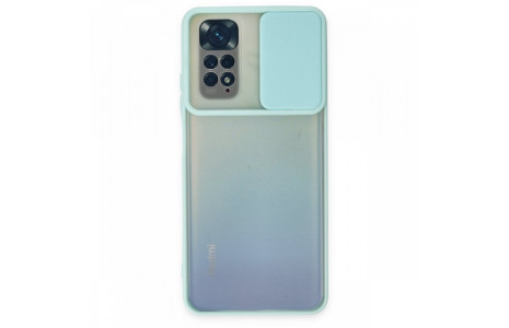 Newface Xiaomi Redmi Note 11S Kılıf Palm Buzlu Kamera Sürgülü Silikon - Turkuaz