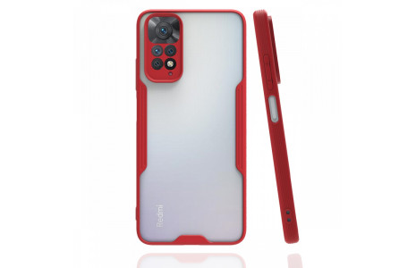 Newface Xiaomi Redmi Note 11S Kılıf Platin Silikon - Kırmızı