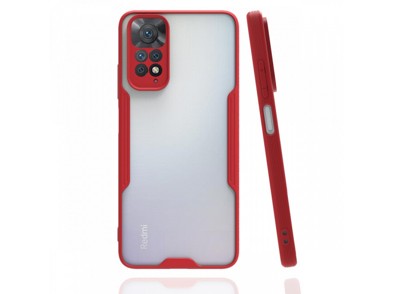 Newface Xiaomi Redmi Note 11S Kılıf Platin Silikon - Kırmızı