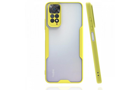 Newface Xiaomi Redmi Note 11S Kılıf Platin Silikon - Sarı