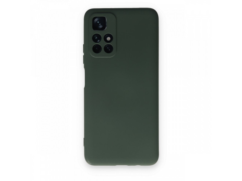 Newface Xiaomi Redmi Note 11T Kılıf Nano içi Kadife Silikon - Koyu Yeşil