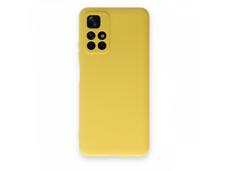 Newface Xiaomi Redmi Note 11T Kılıf Nano içi Kadife Silikon - Sarı