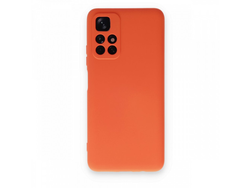 Newface Xiaomi Redmi Note 11T Kılıf Nano içi Kadife Silikon - Turuncu