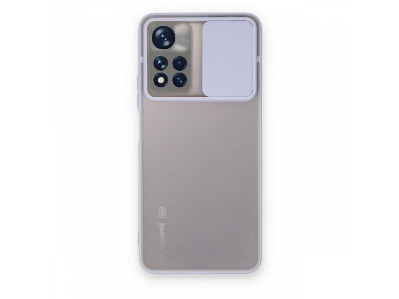 Newface Xiaomi Redmi Note 11T Kılıf Palm Buzlu Kamera Sürgülü Silikon - Lila