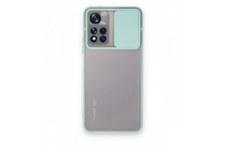 Newface Xiaomi Redmi Note 11T Kılıf Palm Buzlu Kamera Sürgülü Silikon - Turkuaz