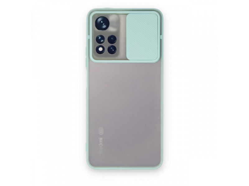 Newface Xiaomi Redmi Note 11T Kılıf Palm Buzlu Kamera Sürgülü Silikon - Turkuaz
