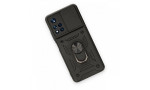 Newface Xiaomi Redmi Note 11T Kılıf Pars Lens Yüzüklü Silikon - Siyah