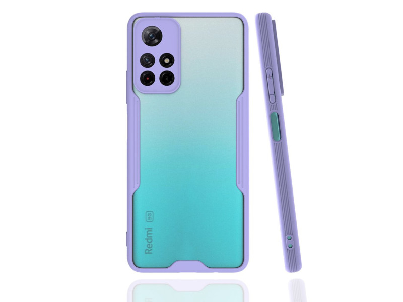 Newface Xiaomi Redmi Note 11T Kılıf Platin Silikon - Lila