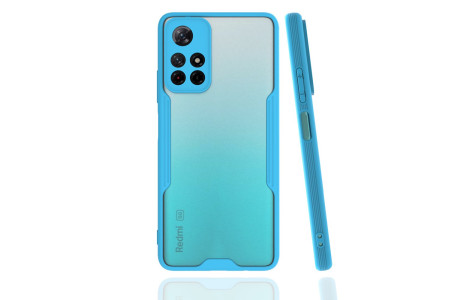 Newface Xiaomi Redmi Note 11T Kılıf Platin Silikon - Mavi
