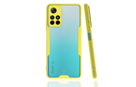Newface Xiaomi Redmi Note 11T Kılıf Platin Silikon - Sarı