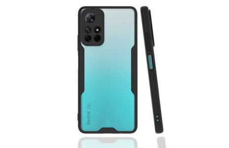 Newface Xiaomi Redmi Note 11T Kılıf Platin Silikon - Siyah