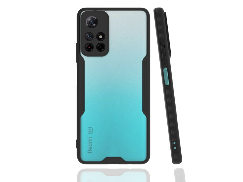 Newface Xiaomi Redmi Note 11T Kılıf Platin Silikon - Siyah