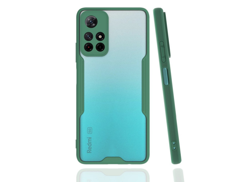 Newface Xiaomi Redmi Note 11T Kılıf Platin Silikon - Yeşil