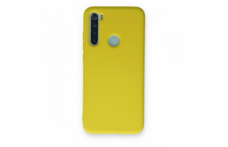 Newface Xiaomi Redmi Note 8 Kılıf Nano içi Kadife Silikon - Sarı