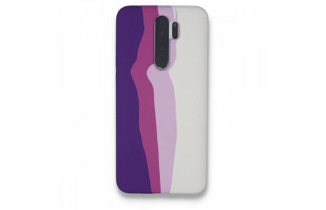 Newface Xiaomi Redmi Note 8 Pro Kılıf Ebruli Lansman Silikon - Mor-Beyaz