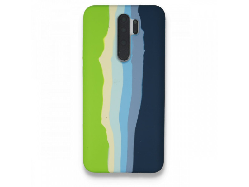 Newface Xiaomi Redmi Note 8 Pro Kılıf Ebruli Lansman Silikon - Yeşil-Koyu Yeşil
