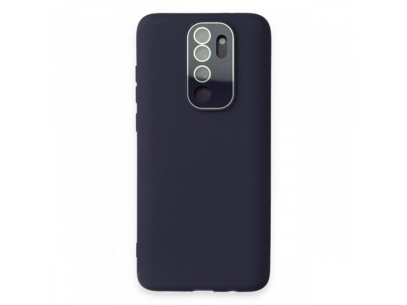 Newface Xiaomi Redmi Note 8 Pro Kılıf Lansman Glass Kapak - Lacivert