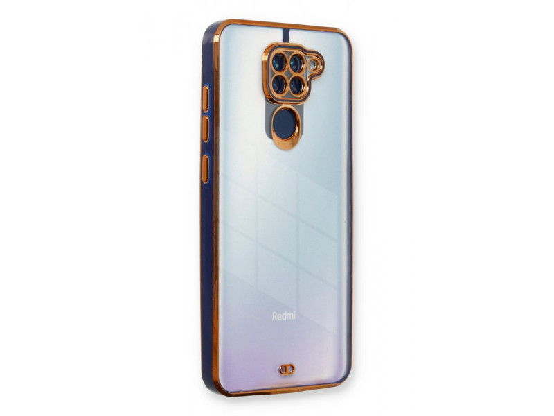 Newface Xiaomi Redmi Note 9 Kılıf Liva Lens Silikon - Mavi