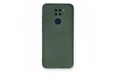 Newface Xiaomi Redmi Note 9 Kılıf Nano içi Kadife Silikon - Koyu Yeşil