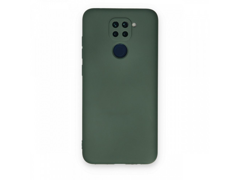 Newface Xiaomi Redmi Note 9 Kılıf Nano içi Kadife Silikon - Koyu Yeşil