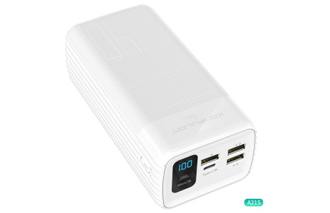 Konfulon A21S Led Işıklı Powerbank 40.000 mAh - Beyaz
