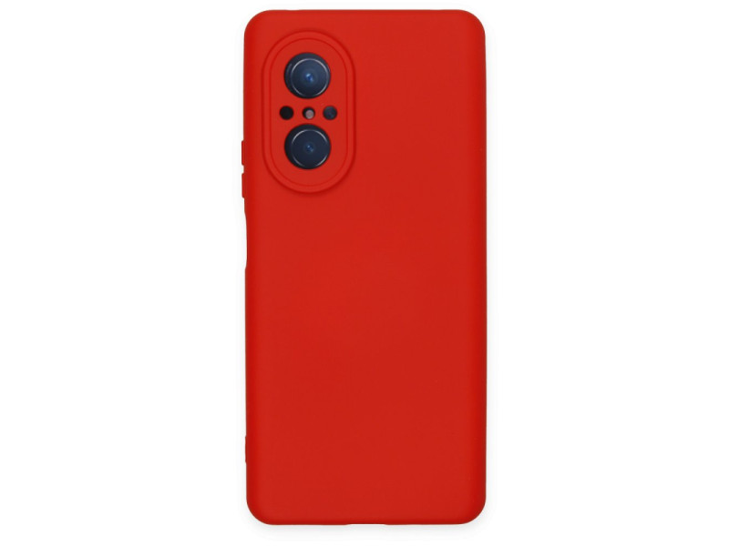 Newface Huawei Nova 9 SE Kılıf Nano içi Kadife Silikon - Kırmızı