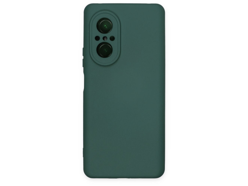 Newface Huawei Nova 9 SE Kılıf Nano içi Kadife Silikon - Koyu Yeşil